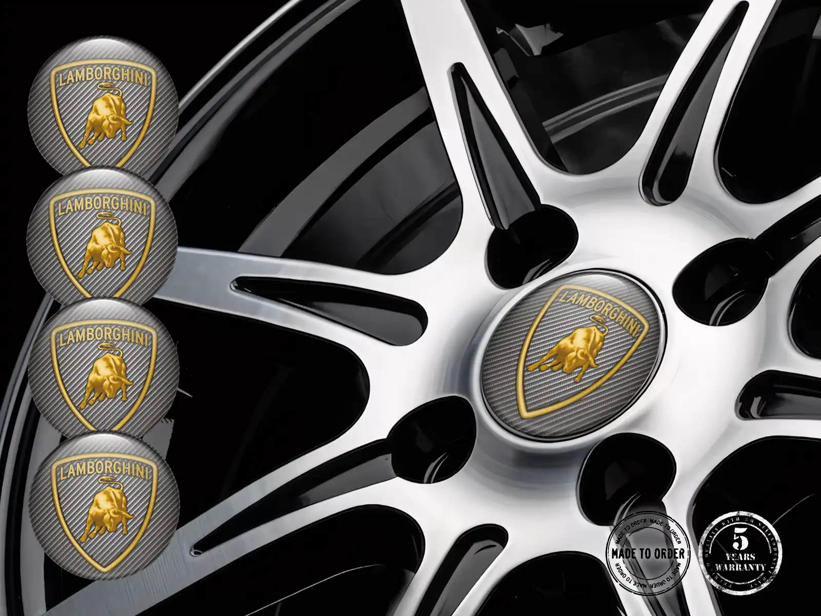 Lamborghini Pegatina de Tapacubos Diseño Etiquetas de Cúpula